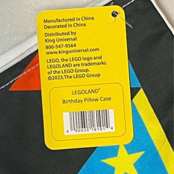 Legoland Parks "Happy Birthday" Pillow Case Colorful Celebration Theme Suitable - Picture 5 of 5
